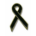 Black Ribbon Lapel Pin